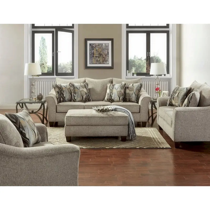 Stoff-Loveseat mit Kissenrücken