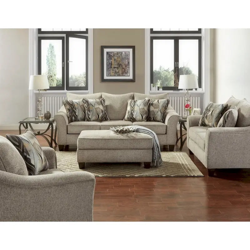 Stoff-Loveseat mit Kissenrücken
