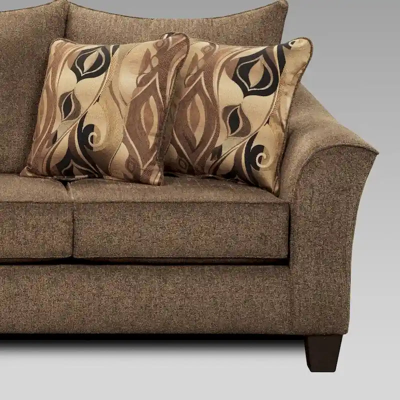 Stoff-Loveseat mit Kissenrücken