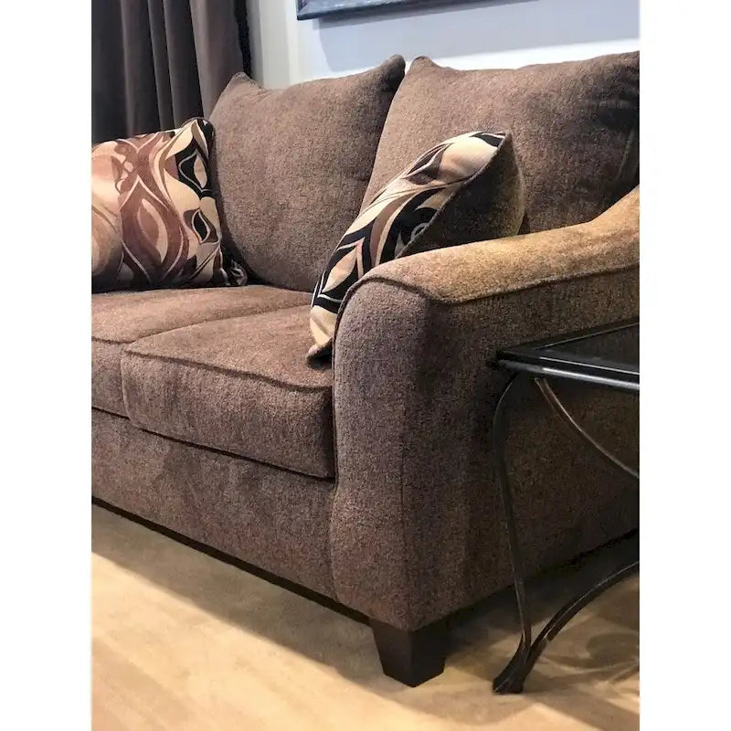 Stoff-Loveseat mit Kissenrücken