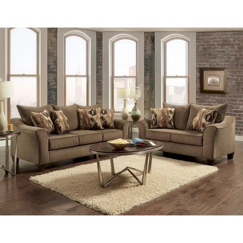Stoff-Loveseat mit Kissenrücken