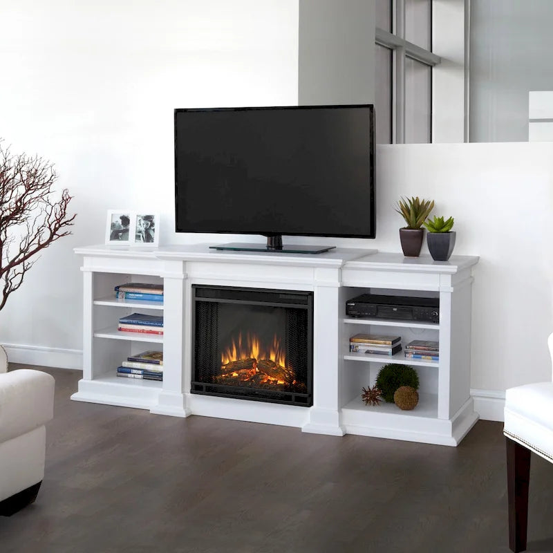 72 Zoll Medien-TV-Ständer mit Elektrokamin