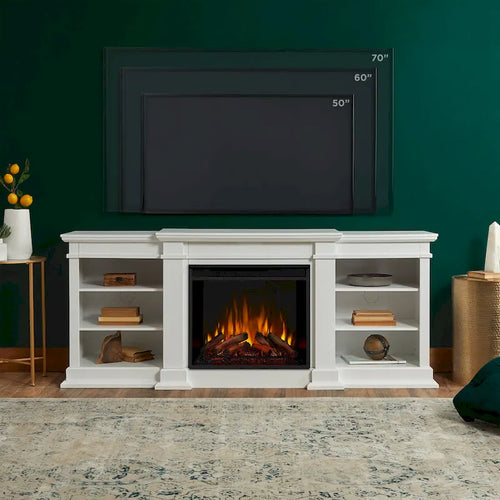 72 Zoll Medien-TV-Ständer mit Elektrokamin