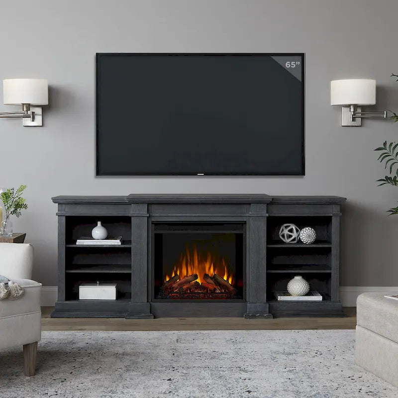 72 Zoll Medien-TV-Ständer mit Elektrokamin