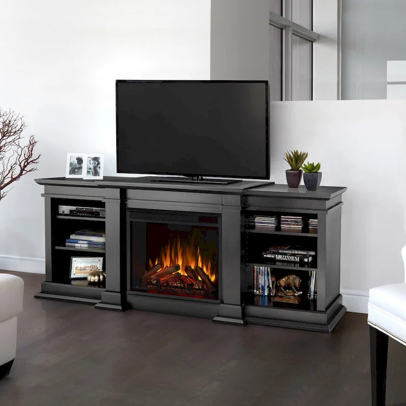 72 Zoll Medien-TV-Ständer mit Elektrokamin