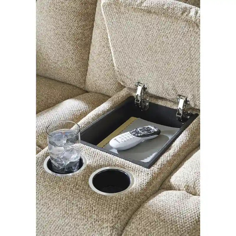 Elektrisch verstellbarer Zweisitzer mit USB-Anschluss und Becherhaltern 80W x 42T x 45H