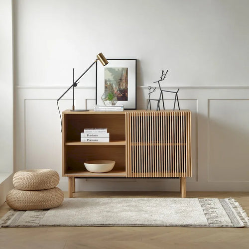 48 Zoll Holz Eiche Buffet Sideboard Akzent Aufbewahrungsschrank