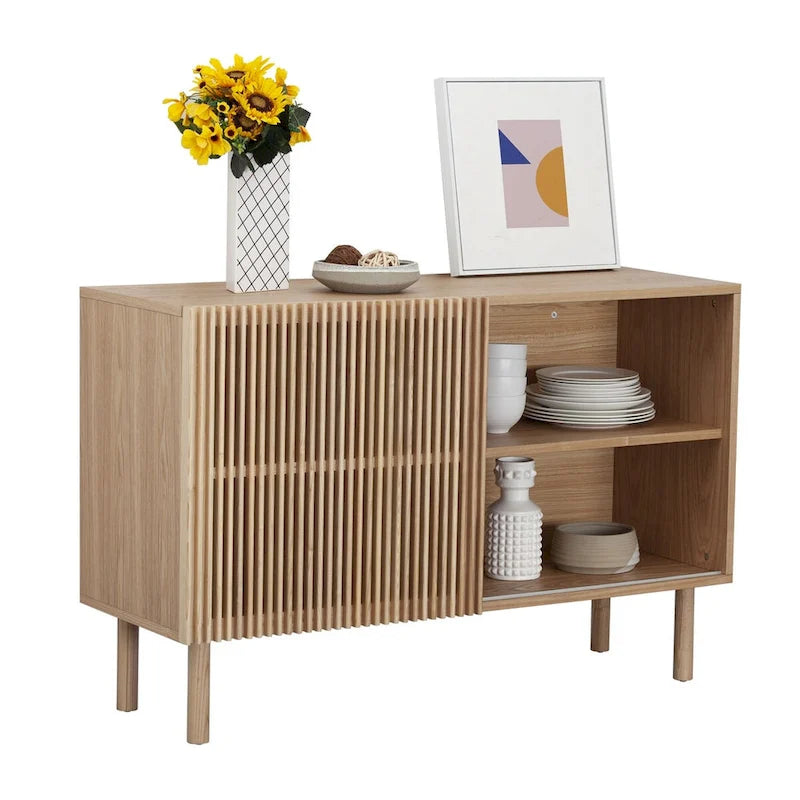 48 Zoll Holz Eiche Buffet Sideboard Akzent Aufbewahrungsschrank