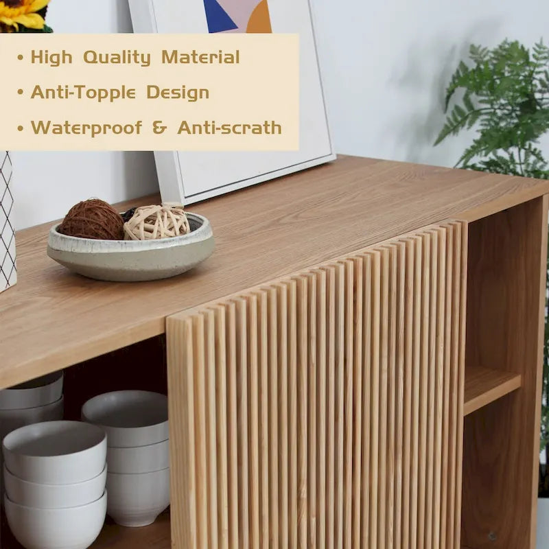 48 Zoll Holz Eiche Buffet Sideboard Akzent Aufbewahrungsschrank