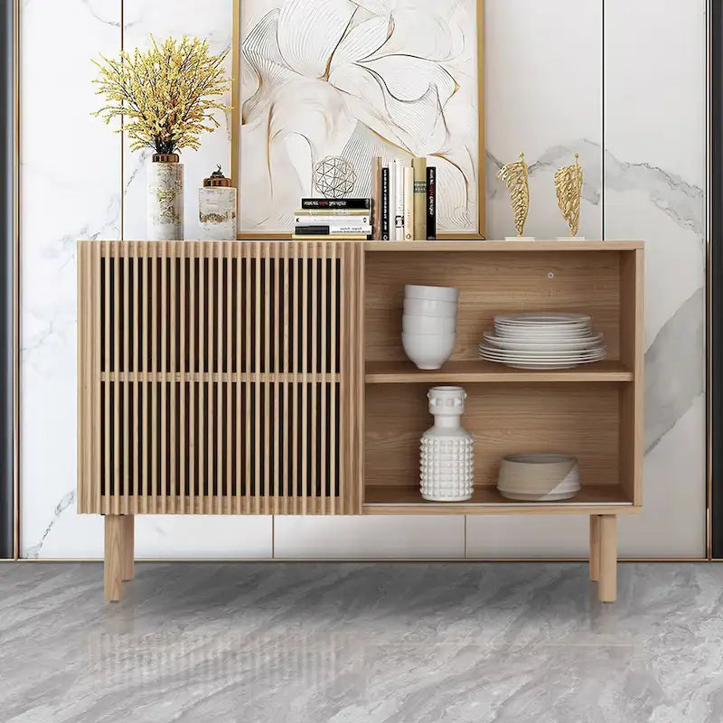 48 Zoll Holz Eiche Buffet Sideboard Akzent Aufbewahrungsschrank