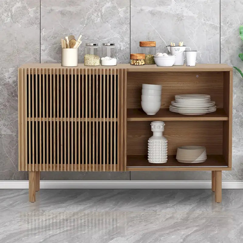 48 Zoll Holz Eiche Buffet Sideboard Akzent Aufbewahrungsschrank