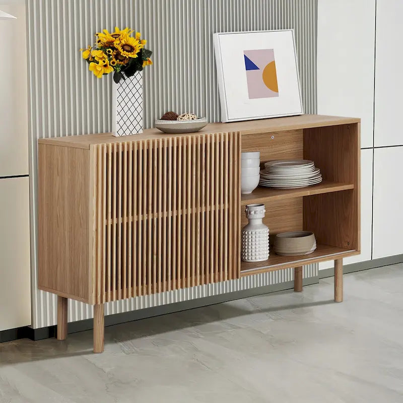 48 Zoll Holz Eiche Buffet Sideboard Akzent Aufbewahrungsschrank