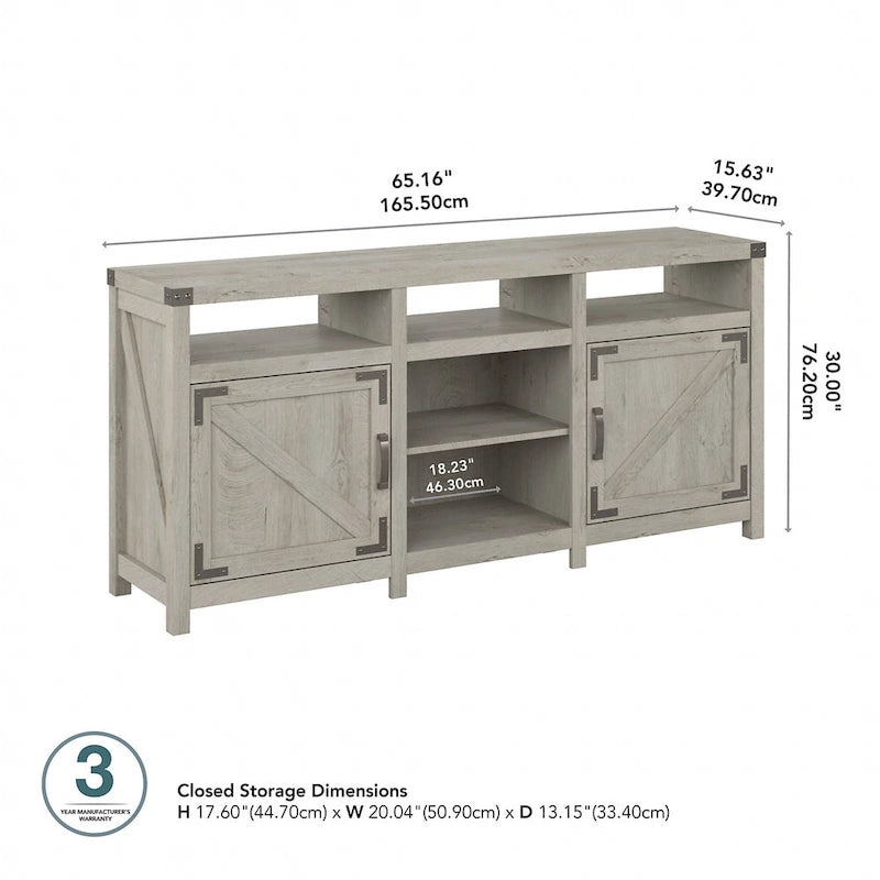 65W Bauernhof-TV-Ständer für 75-Zoll-Fernseher