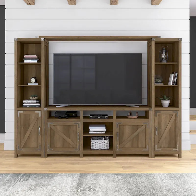 65W Bauernhof-TV-Ständer für 75-Zoll-Fernseher